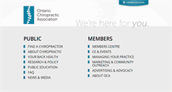 Desktop Screenshot of chiropractic.on.ca