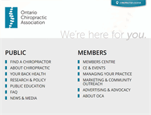 Tablet Screenshot of chiropractic.on.ca